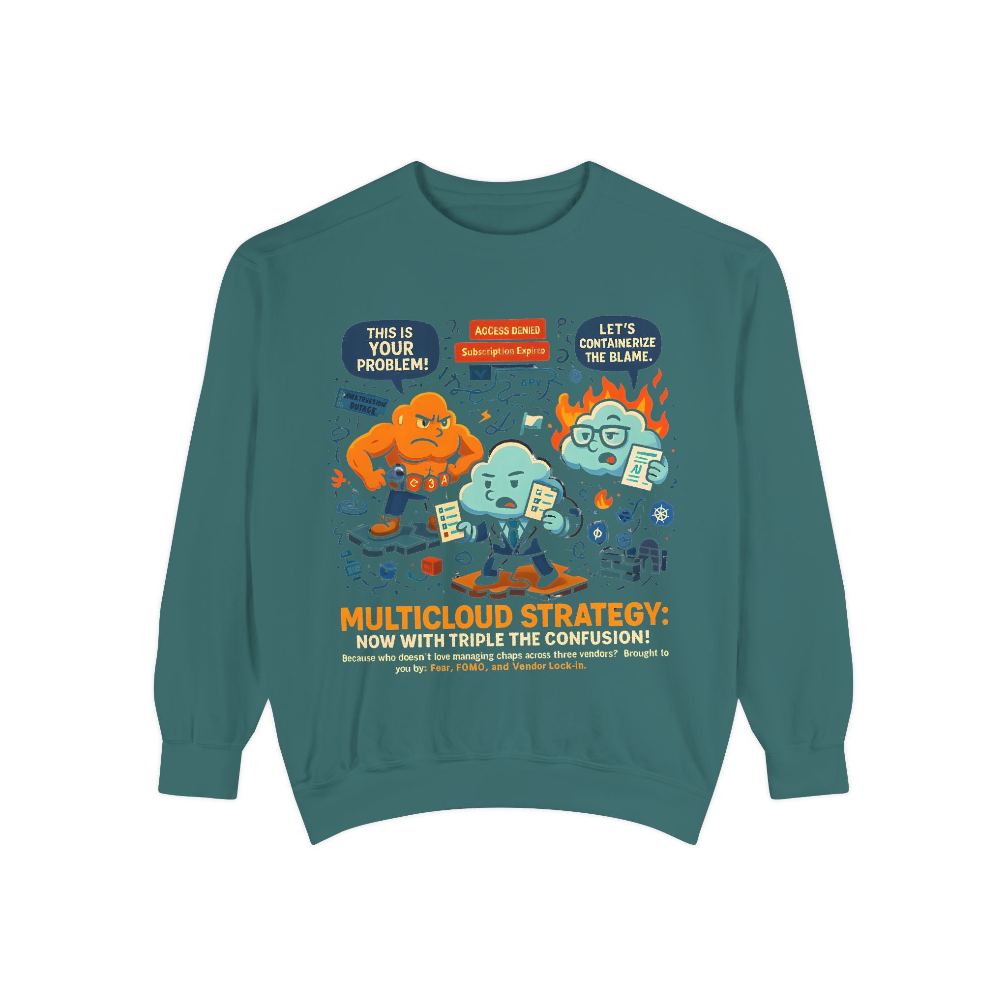 Multicloud Mayhem Sweatshirt – Triple the Chaos!