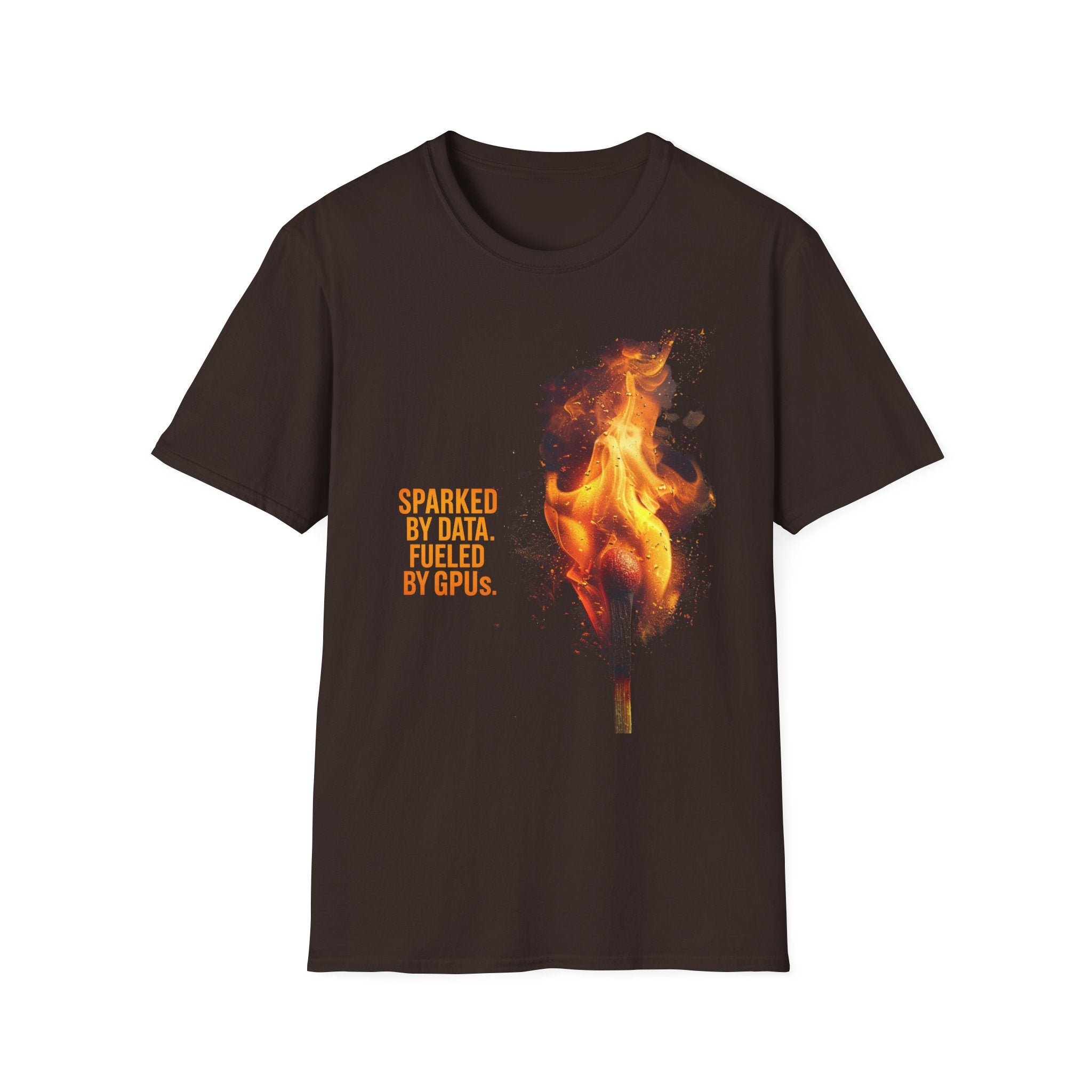 Sparked By Data, Fueled By GPUs – Funny AI/ML T-Shirt for Developers, Data Scientists & Gamers