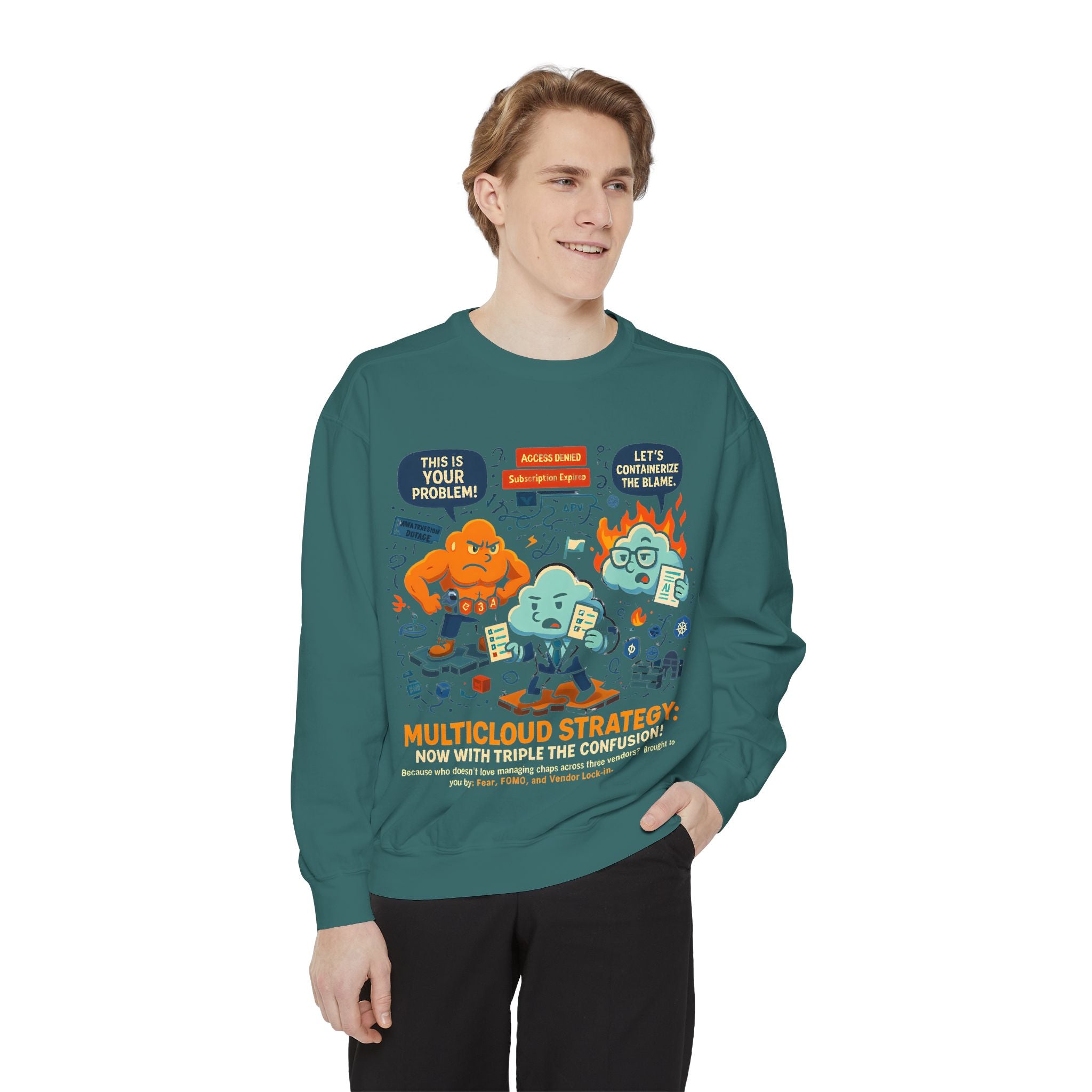 Multicloud Mayhem Sweatshirt – Triple the Chaos!