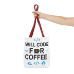 Code Lover's Coffee Tote Bag - Perfect for Programmers, Tech Gifts, Geeky Accessories, Everyday Use, Coffee Enthusiasts