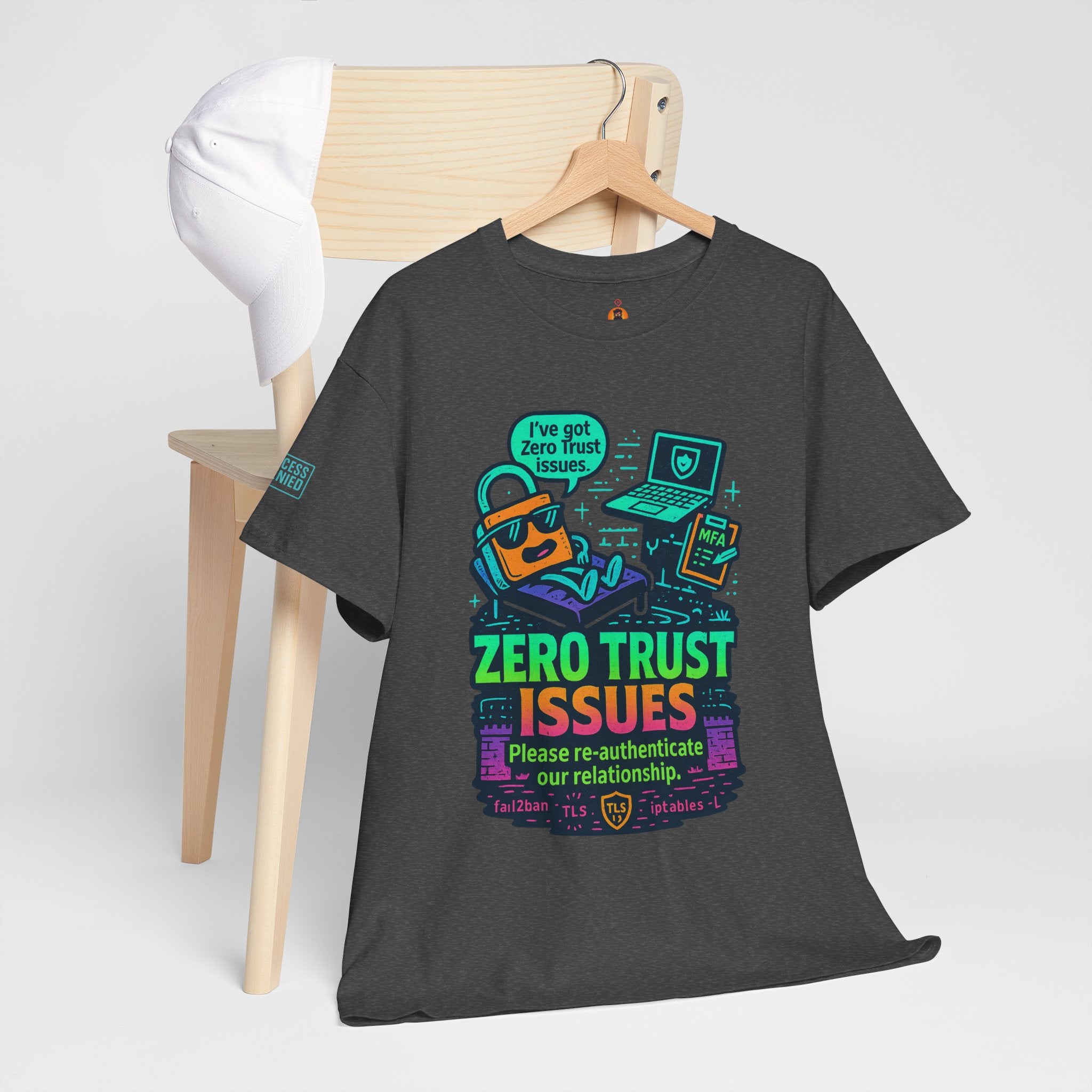 Zero Trust Issues Funny Cybersecurity T-Shirt – Geeky DevOps / IT Security Tee