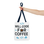 Code Lover's Coffee Tote Bag - Perfect for Programmers, Tech Gifts, Geeky Accessories, Everyday Use, Coffee Enthusiasts