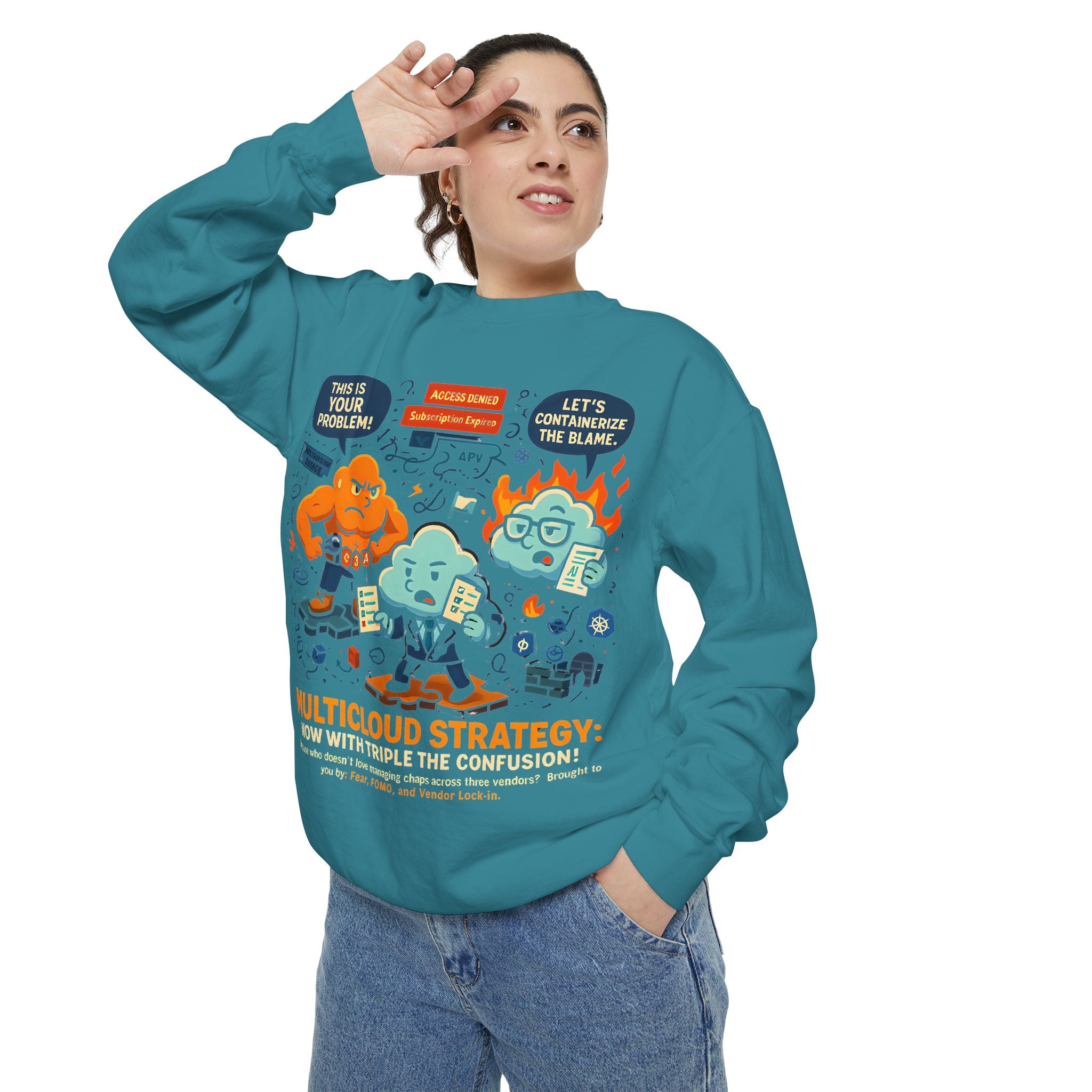 Multicloud Mayhem Sweatshirt – Triple the Chaos!