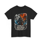 Deploy Destroy Repeat T-Shirt | Funny DevOps & Engineer Battle Tee