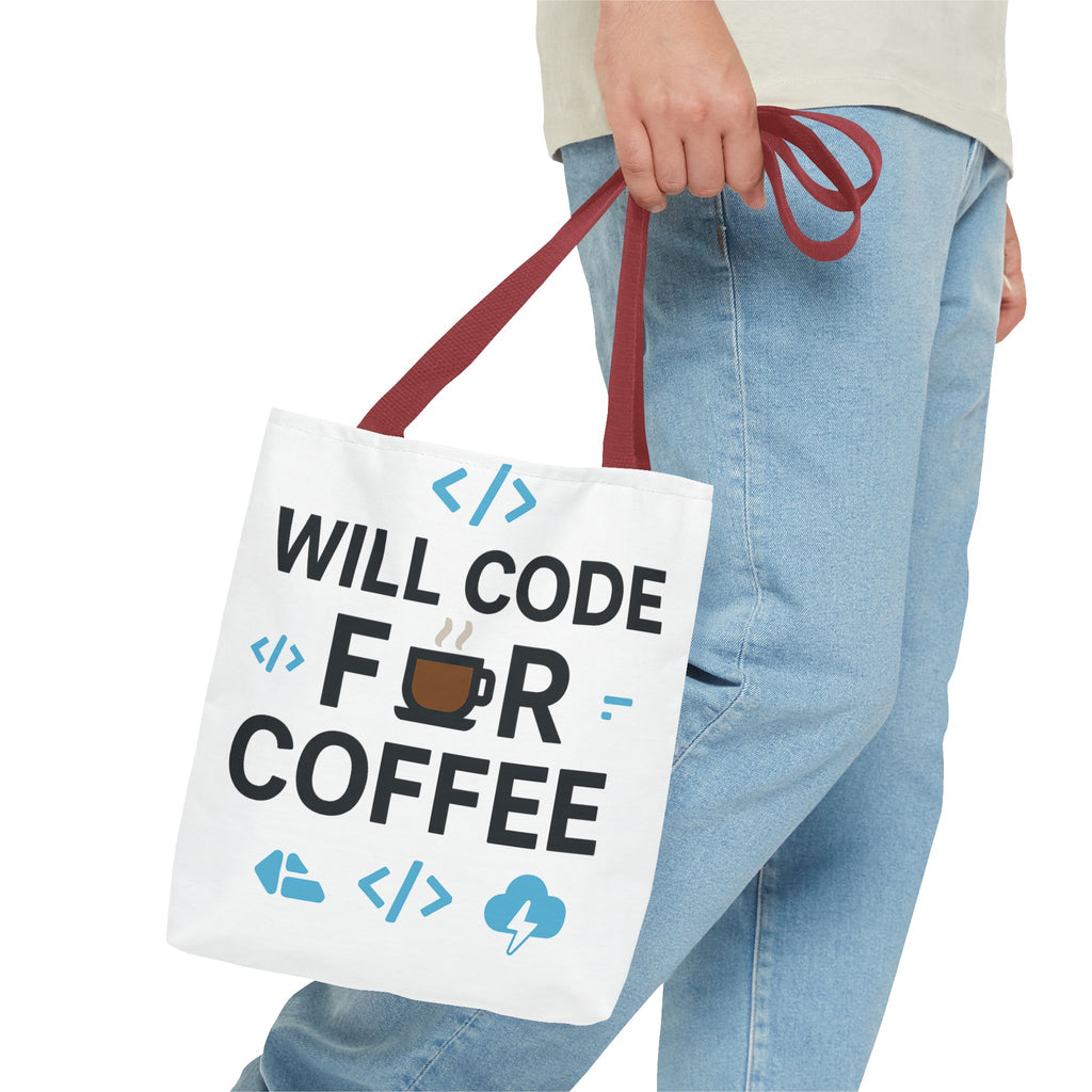 Code Lover's Coffee Tote Bag - Perfect for Programmers, Tech Gifts, Geeky Accessories, Everyday Use, Coffee Enthusiasts