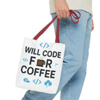 Code Lover's Coffee Tote Bag - Perfect for Programmers, Tech Gifts, Geeky Accessories, Everyday Use, Coffee Enthusiasts