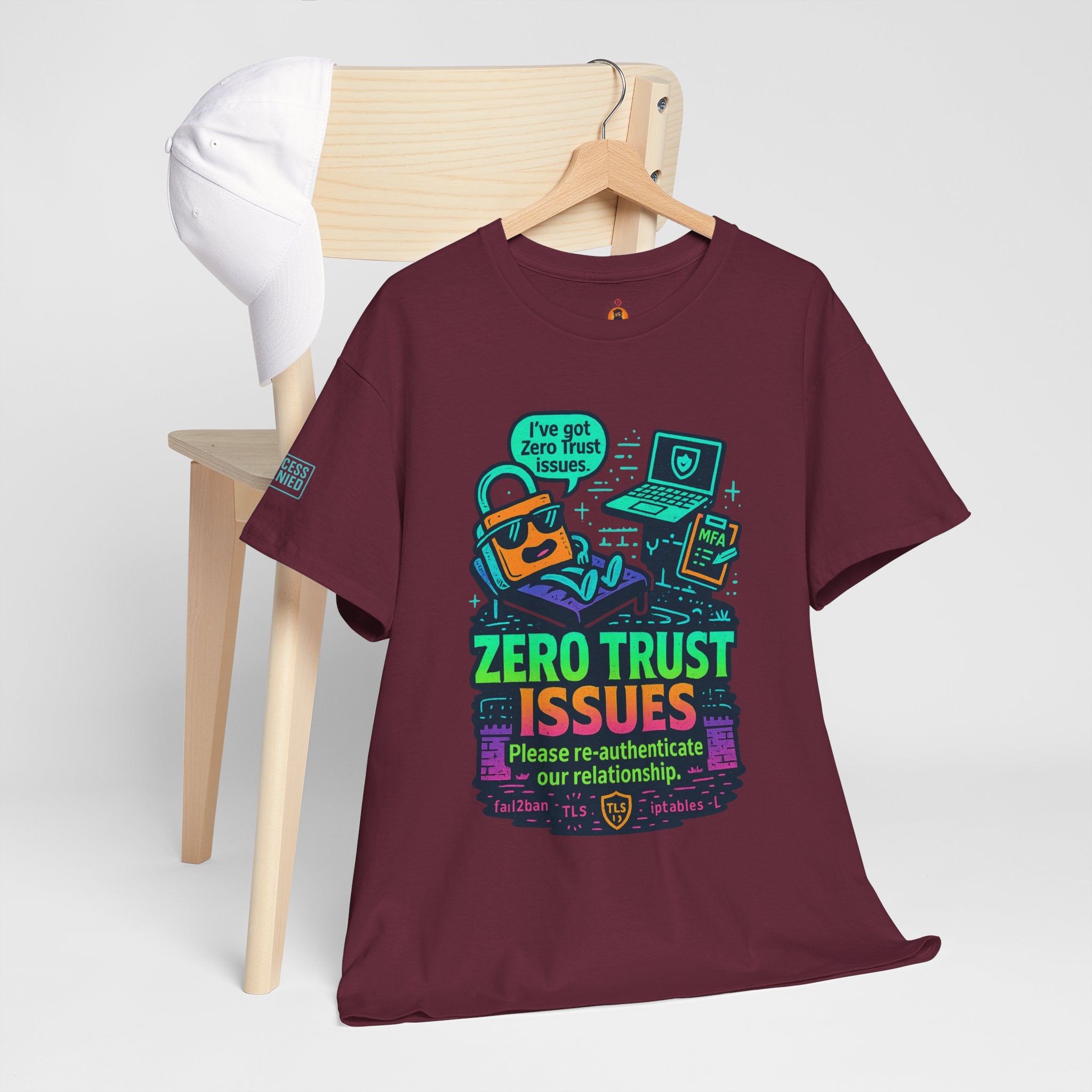 Zero Trust Issues Funny Cybersecurity T-Shirt – Geeky DevOps / IT Security Tee
