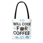 Code Lover's Coffee Tote Bag - Perfect for Programmers, Tech Gifts, Geeky Accessories, Everyday Use, Coffee Enthusiasts
