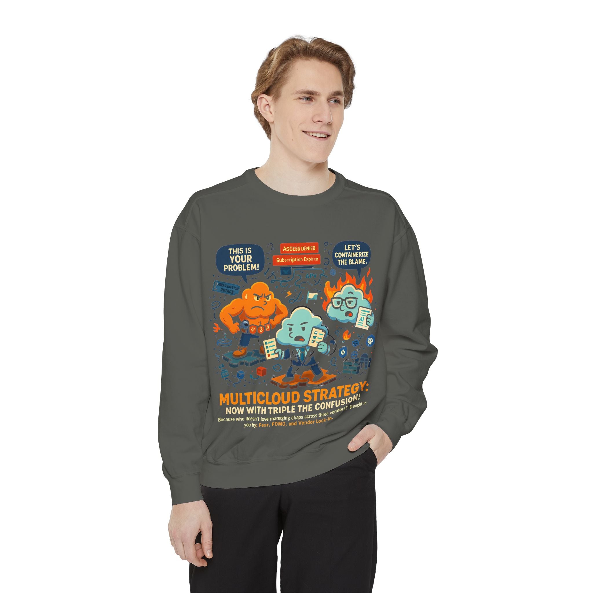 Multicloud Mayhem Sweatshirt – Triple the Chaos!