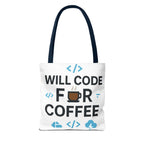 Code Lover's Coffee Tote Bag - Perfect for Programmers, Tech Gifts, Geeky Accessories, Everyday Use, Coffee Enthusiasts