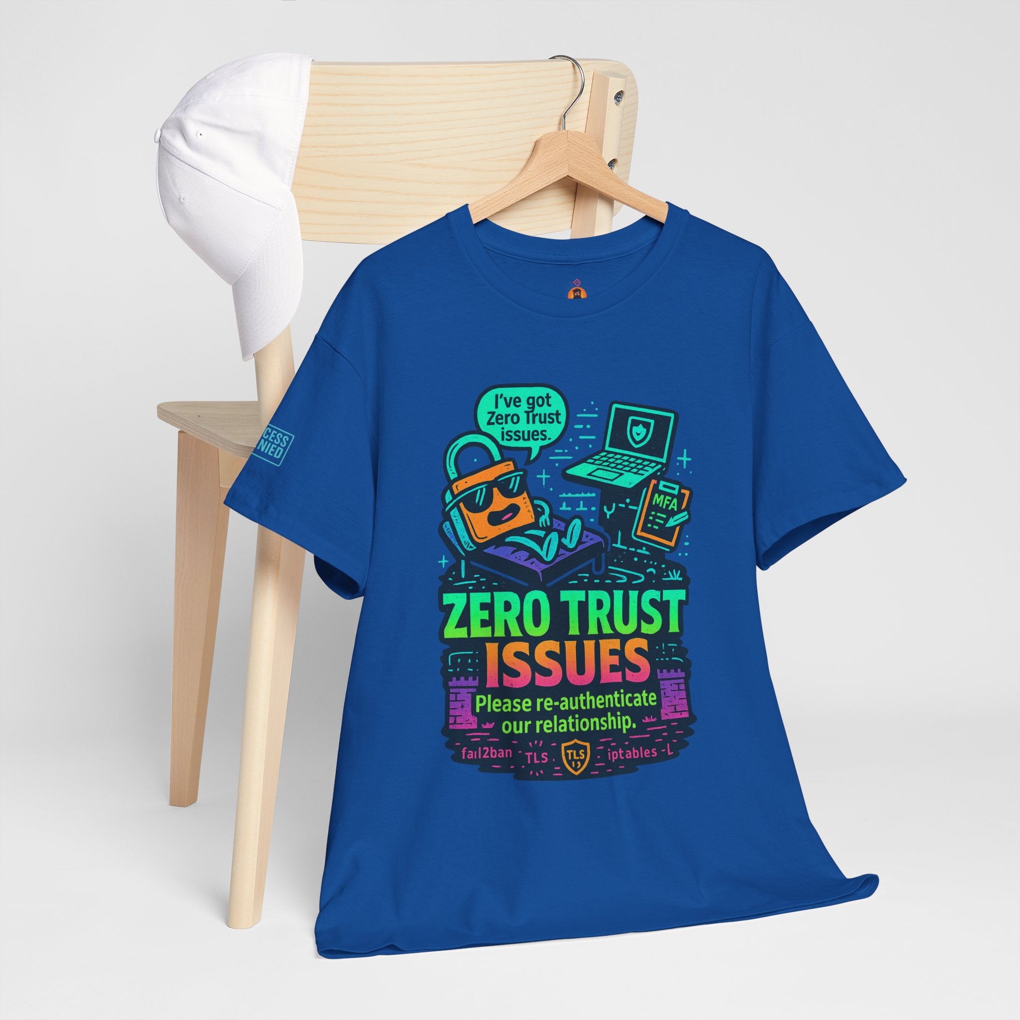 Zero Trust Issues Funny Cybersecurity T-Shirt – Geeky DevOps / IT Security Tee