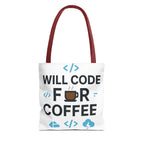 Code Lover's Coffee Tote Bag - Perfect for Programmers, Tech Gifts, Geeky Accessories, Everyday Use, Coffee Enthusiasts