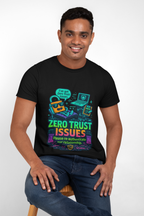 Zero Trust Issues Funny Cybersecurity T-Shirt – Geeky DevOps / IT Security Tee