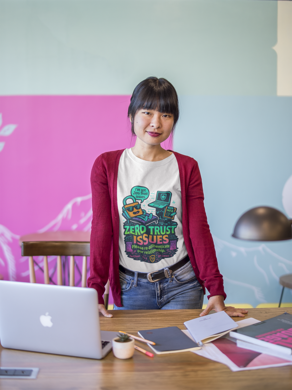 Zero Trust Issues Funny Cybersecurity T-Shirt – Geeky DevOps / IT Security Tee