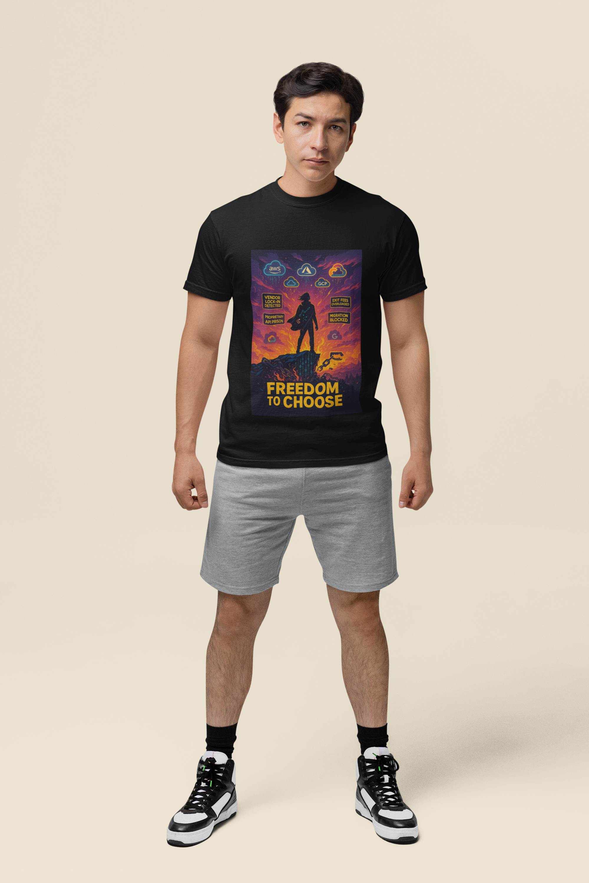 Freedom to Choose T-Shirt | Anti Vendor Lock-In Cloud Computing Tee