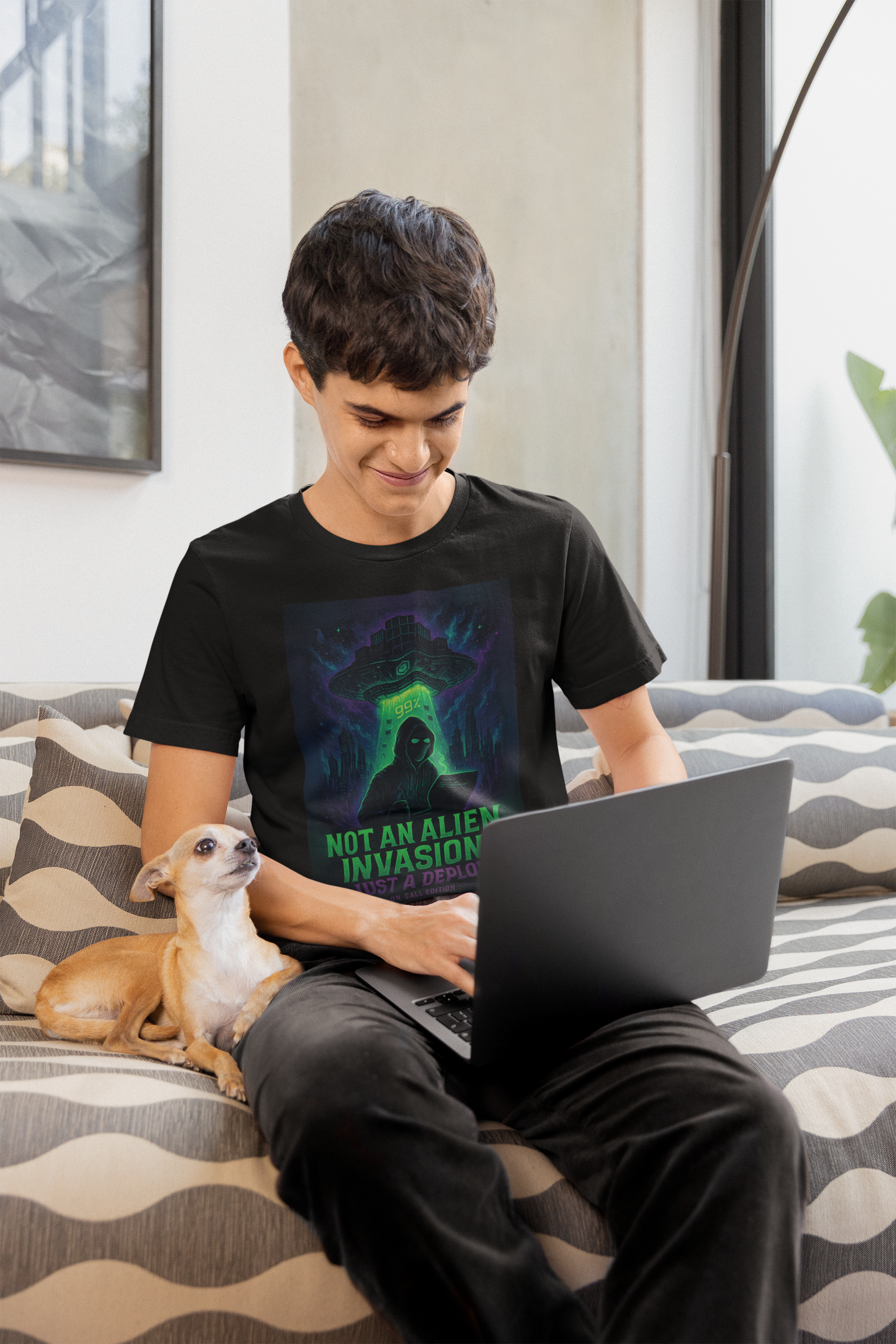 Not an Alien Invasion T-Shirt | Funny DevOps On-Call Deploy Tee
