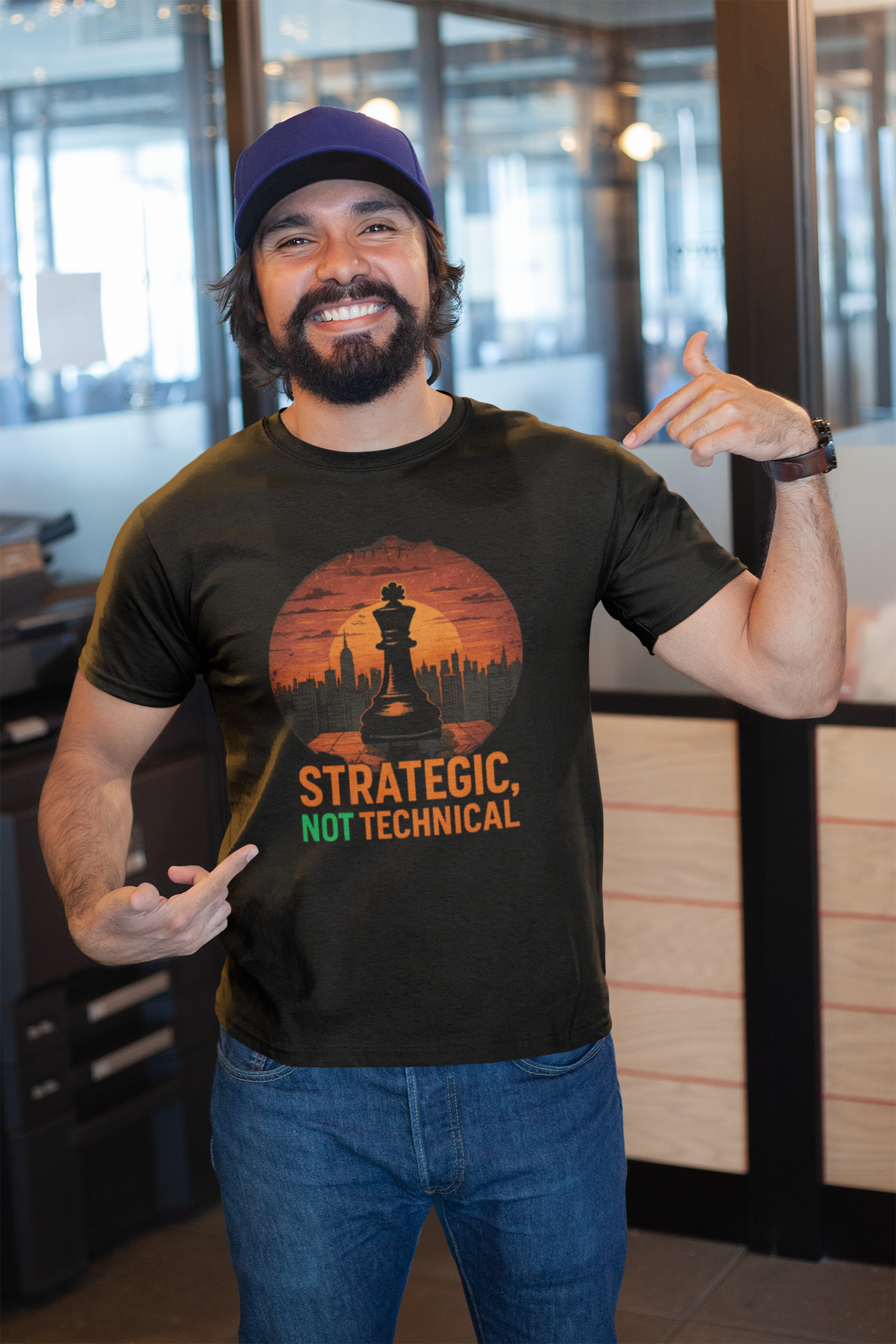 Strategic, Not Technical – Funny IT Sales T-Shirt