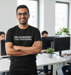 Hallucinations? I Call Them Features. | Premium Minimalist AI Streetwear Tee
