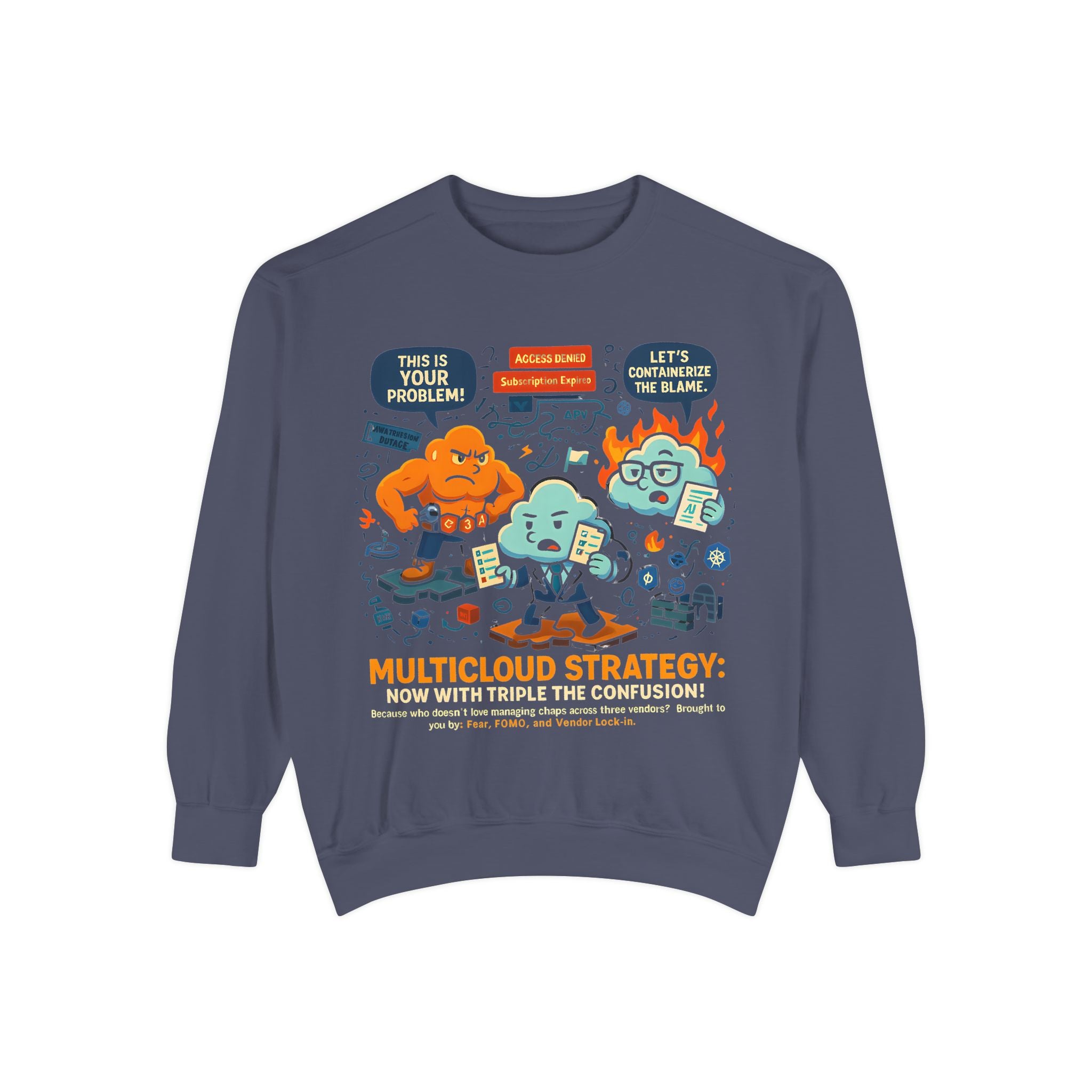 Multicloud Mayhem Sweatshirt – Triple the Chaos!