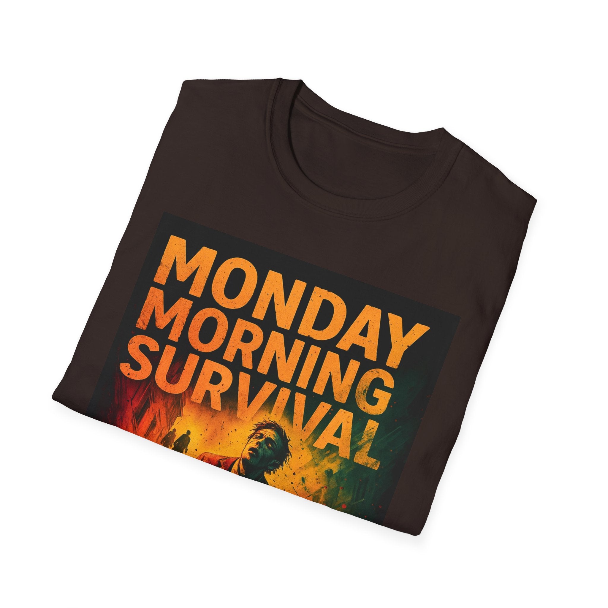 Monday Morning Survivor | Funny Office Humor T-Shirt
