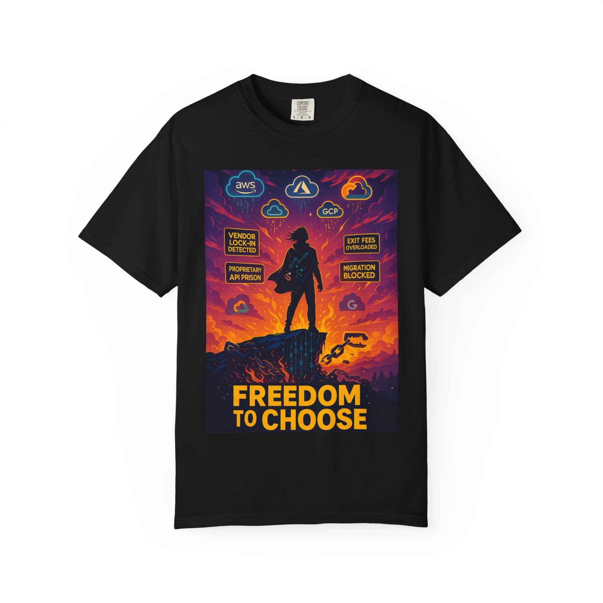 Freedom to Choose T-Shirt | Anti Vendor Lock-In Cloud Computing Tee