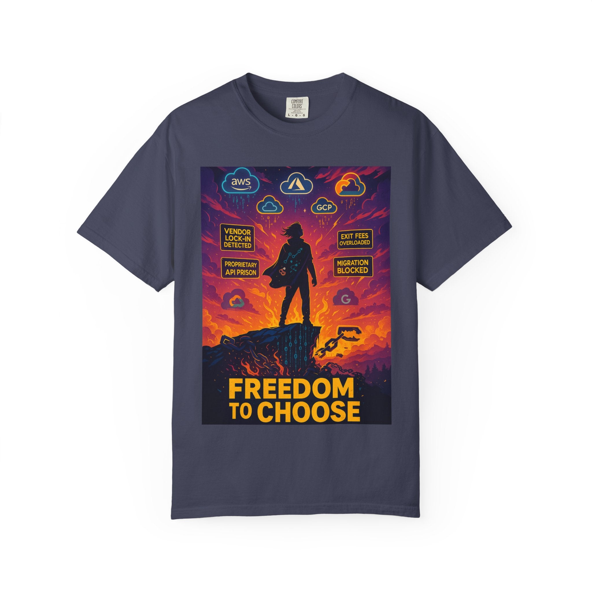 Freedom to Choose T-Shirt | Anti Vendor Lock-In Cloud Computing Tee
