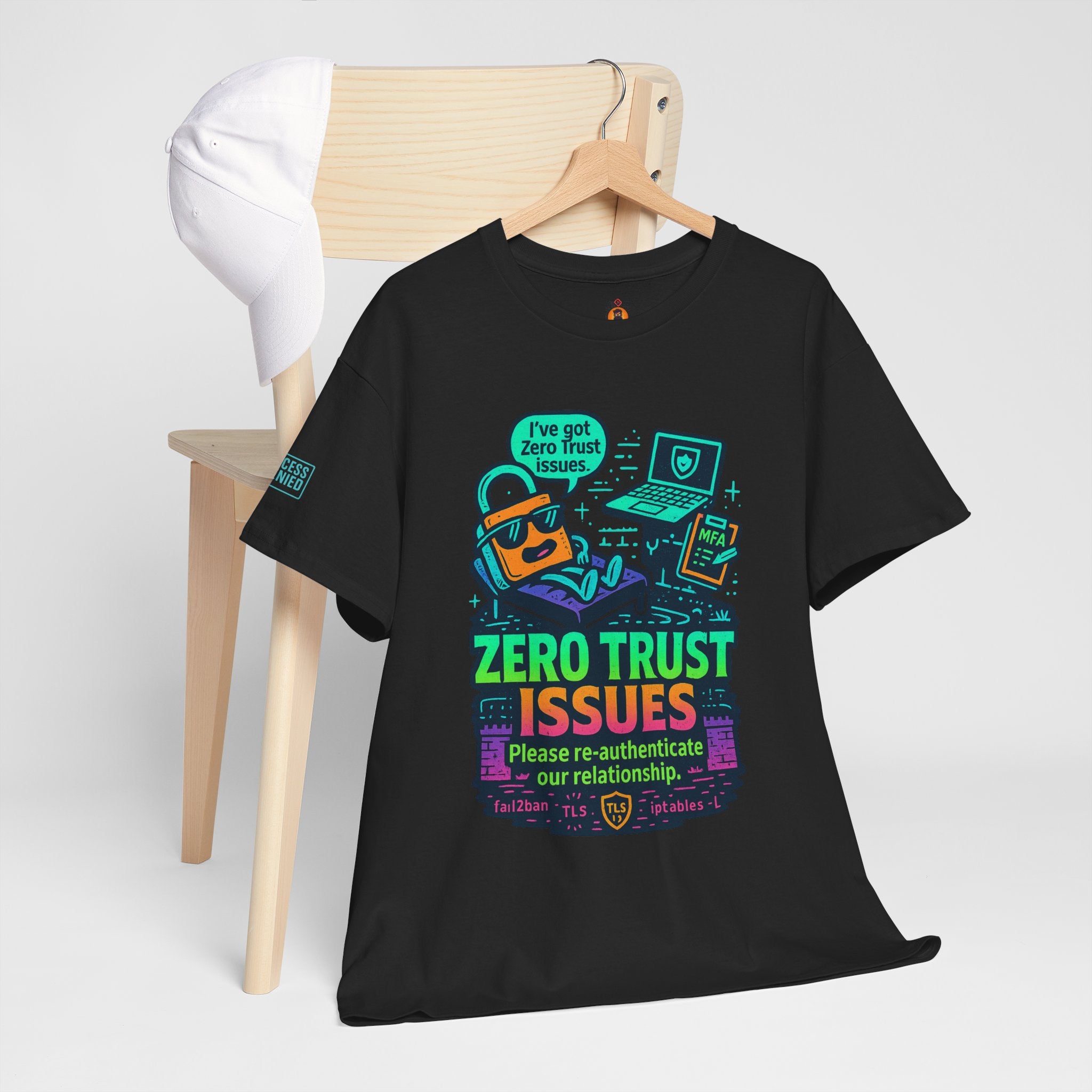 Zero Trust Issues Funny Cybersecurity T-Shirt – Geeky DevOps / IT Security Tee