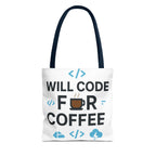 Code Lover's Coffee Tote Bag - Perfect for Programmers, Tech Gifts, Geeky Accessories, Everyday Use, Coffee Enthusiasts
