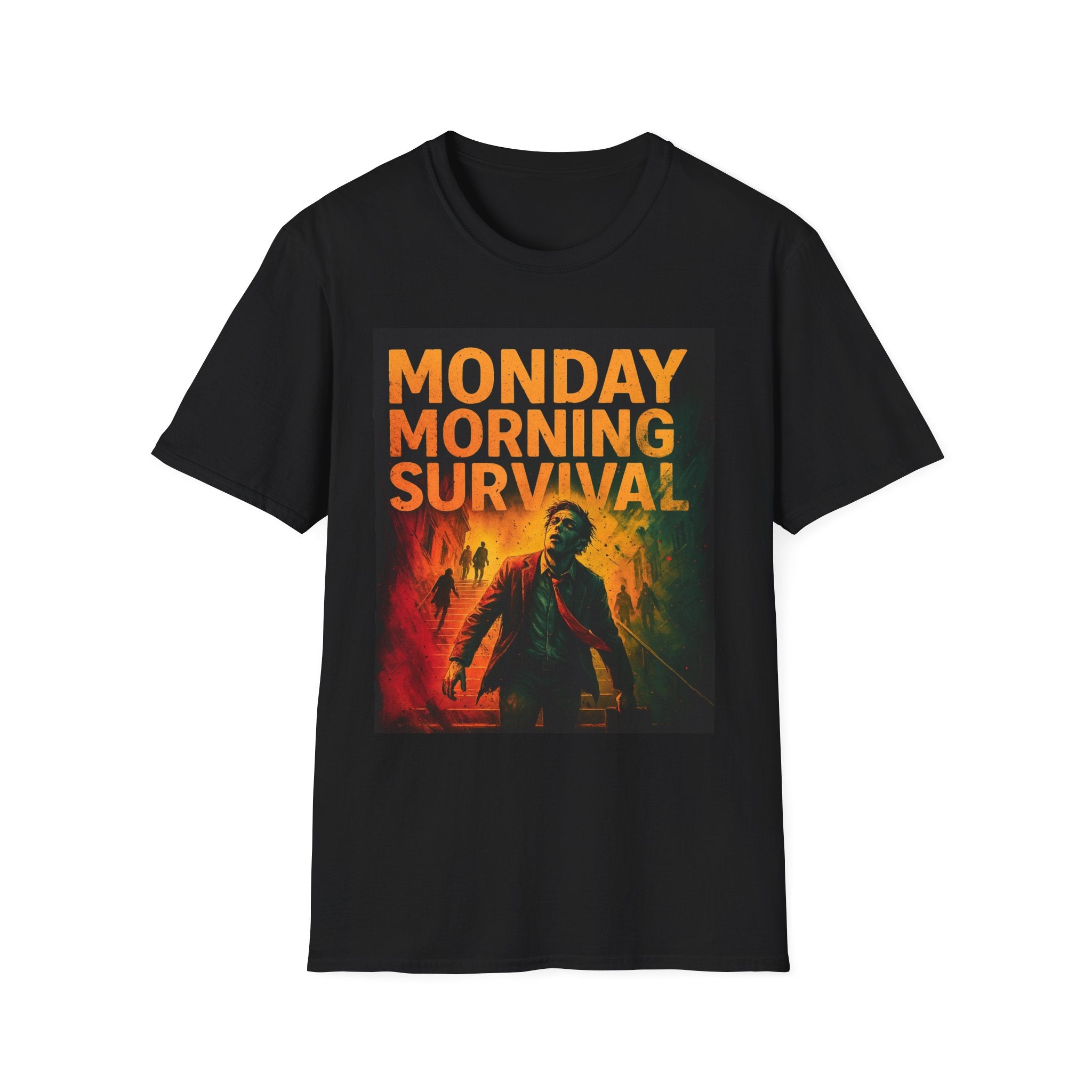 Monday Morning Survivor | Funny Office Humor T-Shirt