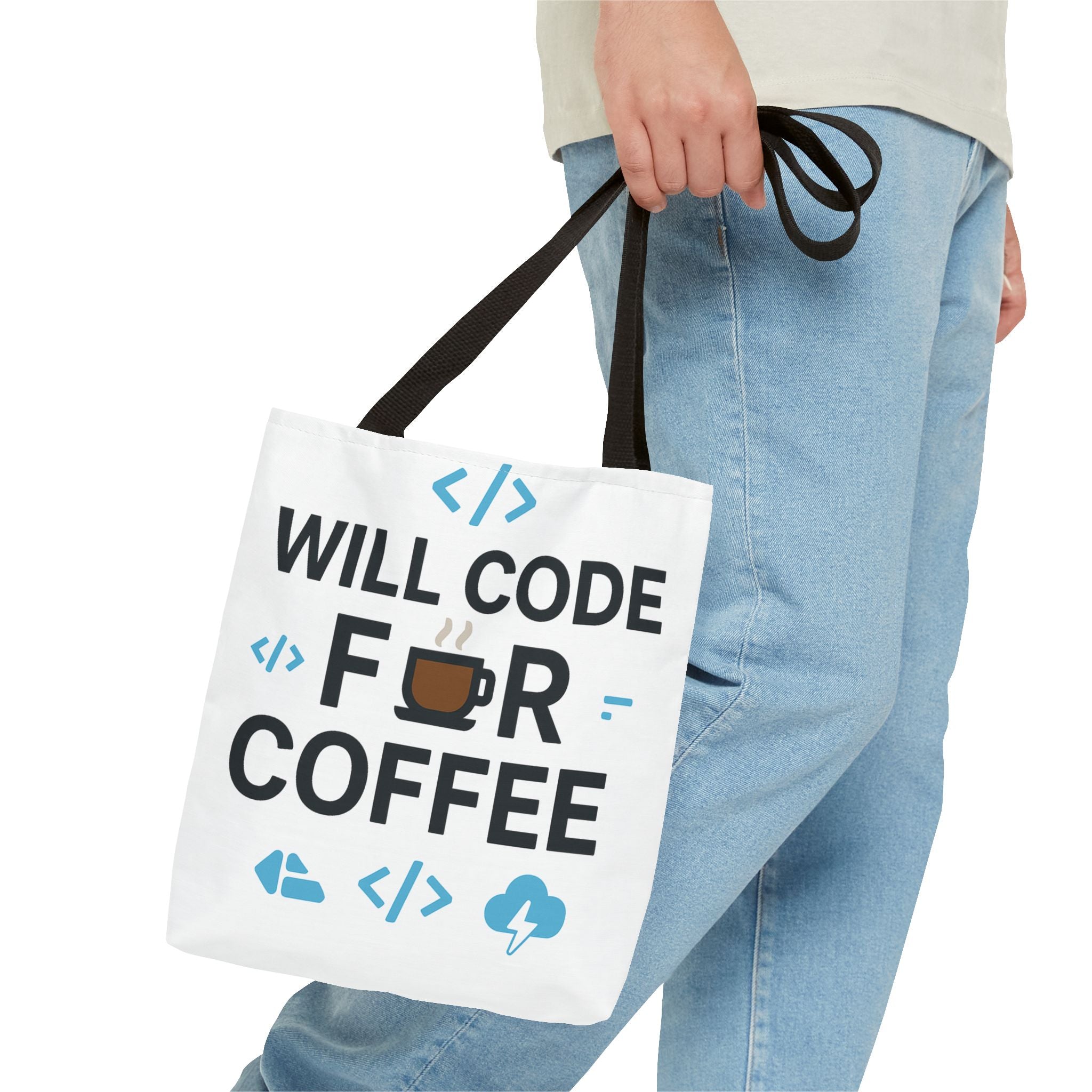Code Lover's Coffee Tote Bag - Perfect for Programmers, Tech Gifts, Geeky Accessories, Everyday Use, Coffee Enthusiasts