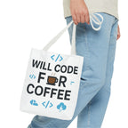 Code Lover's Coffee Tote Bag - Perfect for Programmers, Tech Gifts, Geeky Accessories, Everyday Use, Coffee Enthusiasts