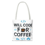 Code Lover's Coffee Tote Bag - Perfect for Programmers, Tech Gifts, Geeky Accessories, Everyday Use, Coffee Enthusiasts