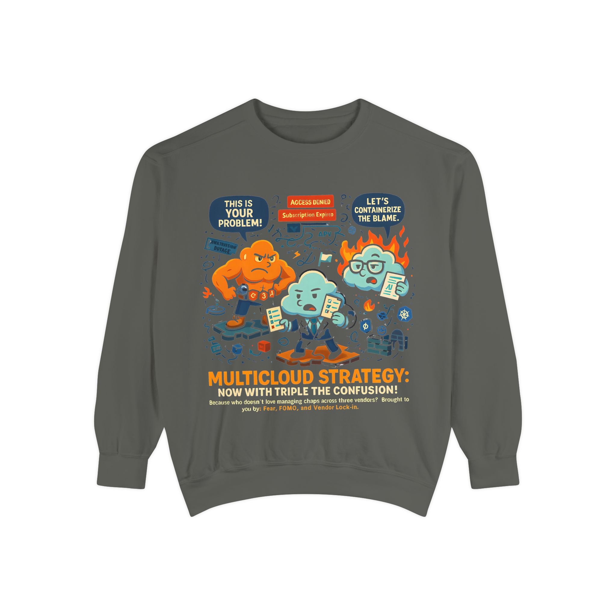 Multicloud Mayhem Sweatshirt – Triple the Chaos!